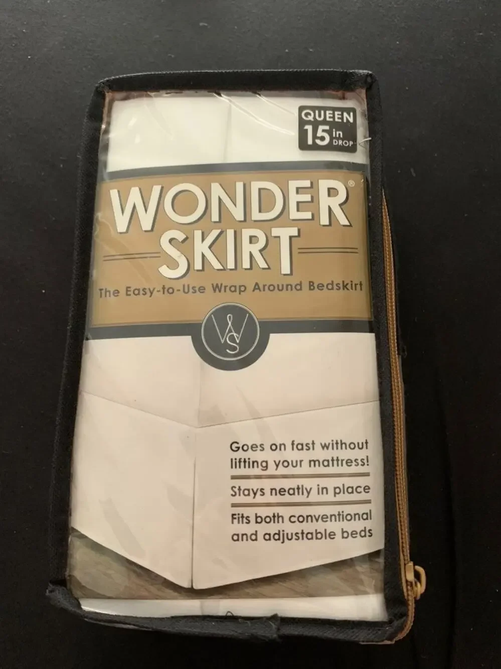 Queen White Wonder Bedskirt Wrap Around